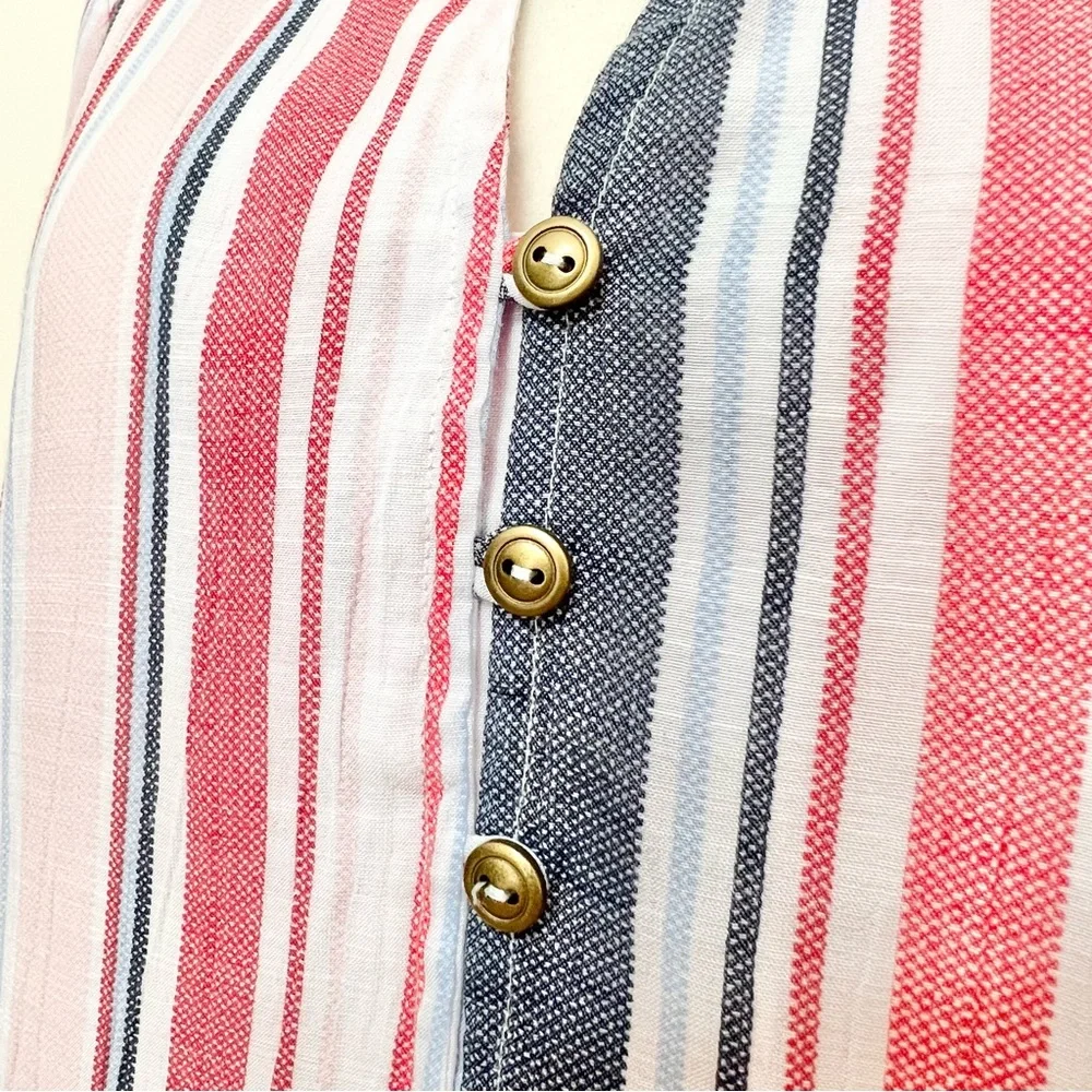 Kim Rogers Striped Long Sleeve Top Resortwear Cruise Lightweight Nautical - Picture 5 of 10